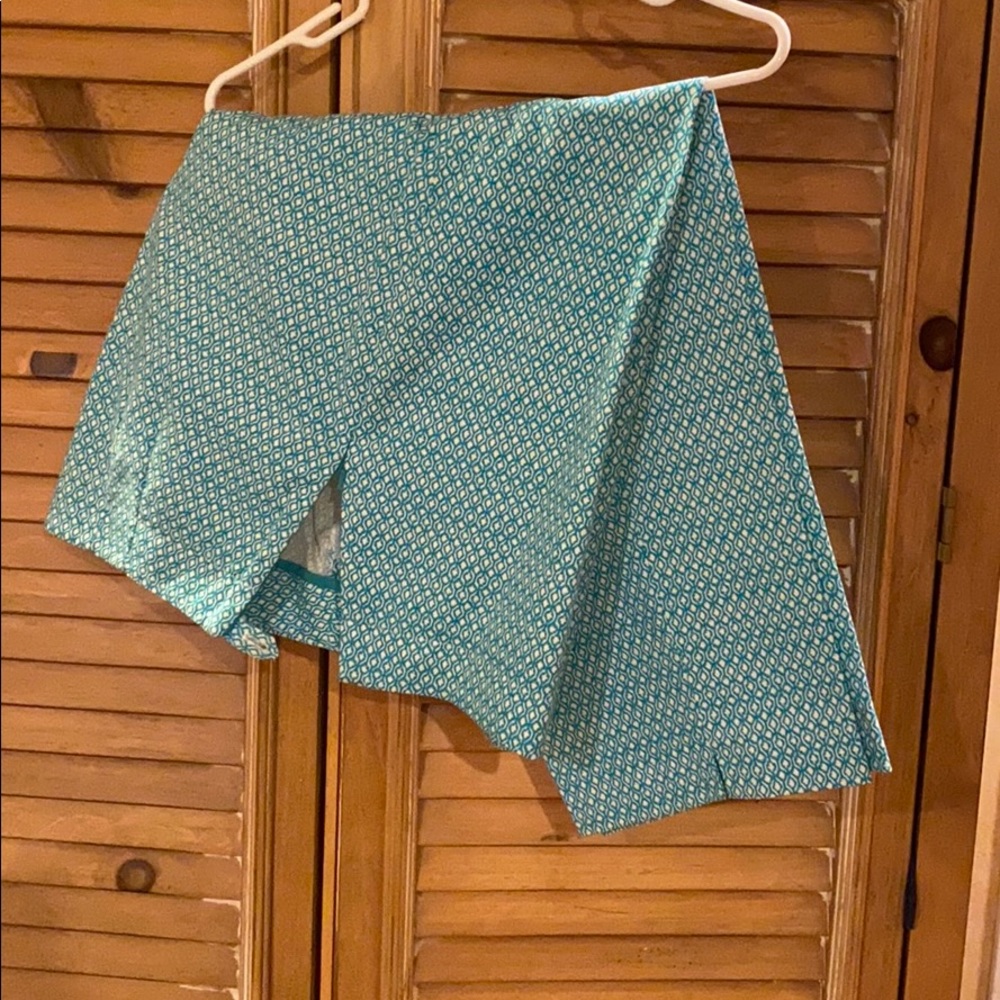 Talbots ankle pant sz 18 stretch teal/aqua side zi